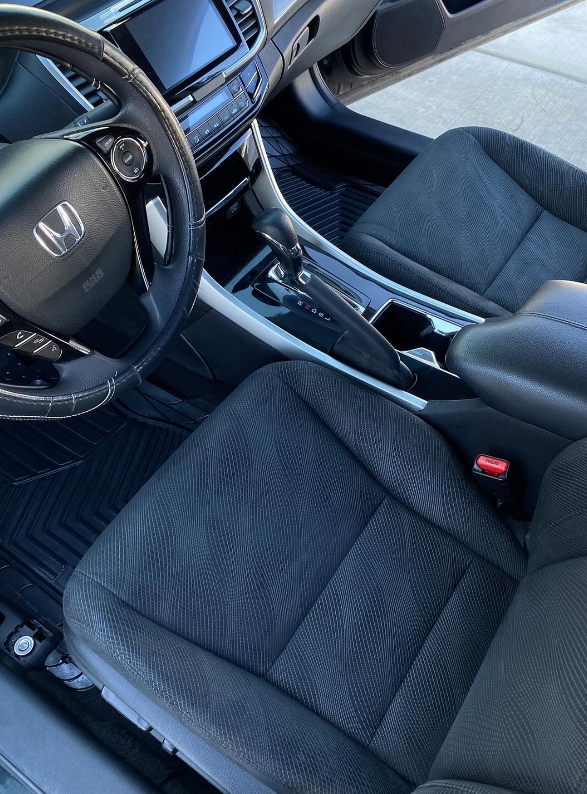 Car interior after professional detailing Phoenix AZ