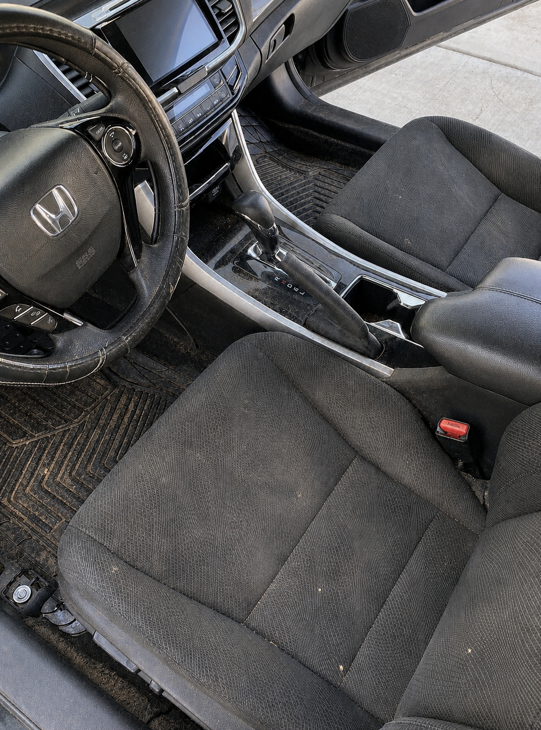 Car interior before detailing Phoenix AZ